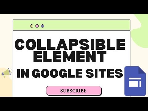 How to add Collapsible/Foldable elements to Google Sites