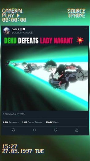 DEKU DEFEATS LADY NAGANT 💥 | #animeedit #myheroacademia