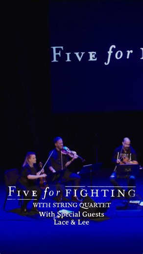 This is it - the final three shows of 2025! 🎶 Five for Fighting with String Quartet and special guests @laceandlee 10/28/25 ~ Salem, OR @elsinore_theatre 10/29/25 ~ Kirkland, WA @kpcenter 10/30/25 ~ Bend, OR @towertheatrebend Let’s finish the year on a high note! Tickets at link in bio! | Five For Fighting