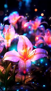 Ai Generated, Lily Flower, Butterfly. Free Stock Video