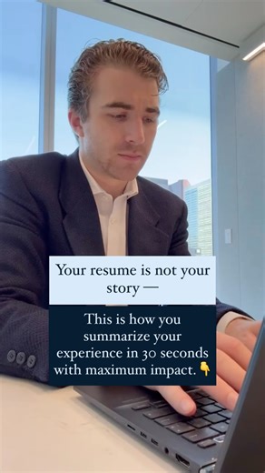 Constantin | Consulting Career Coach on Instagram: "Part #2: Share your journey Next, you’ll want to summarize your journey/resume in a value-driven way: ✅ Share each of your roles in 1–2 sentences ✅ Focus on where it happened, what you did, and the overarching measurable results you drove The goal is not to list responsibilities. The goal is to show a pattern: impact → progression → readiness. Example (from our module) “After graduating, I joined the World Bank as a Climate Risk Analyst where I