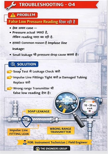 2.1K views · 27 reactions | Pressure measurement Troubleshooting #trendingnowreels #instrumentation #EngineeringReels #FieldInstrumentation | The engineers group | Facebook