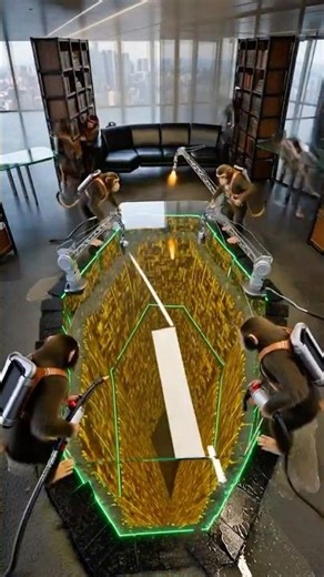 ¿Qué pasaría si unos MONOS crean la MATRIX en tu suelo?😱 #luxury #epoxy #epoxyfloor