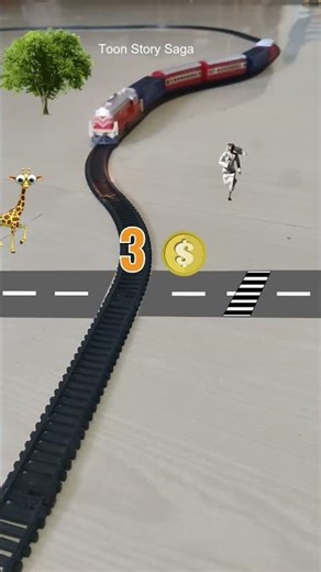 Coin Cartoon | Arab is running behind Coin | Dollar amount | Dollar Cartoon 💰🪙 | Train Video Railway
