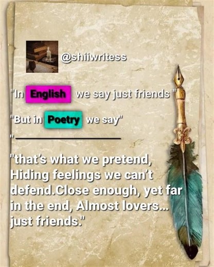 “Almost lovers… just a story we’ll never tell.”