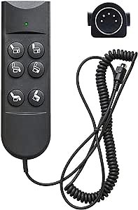6 Button Remote for Recliners 5 Pin Lift Chair Handset Controller Hand Control for Power Furniture