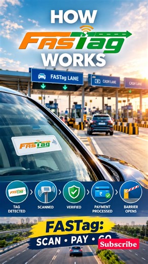 How FASTag Works in India 🇮🇳 🚙| RFID Technology Explained #shorts #fasttag