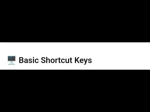 #computer| #shortcut keys| basic shortcut keys| file and document shortcuts|system andwindowshortcut