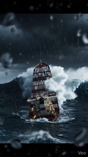 Cargo Ship Fights Massive Rogue Wave in Terrifying Storm! 🌊