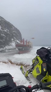 259K views · 1.3K reactions | The container vessel MSC Baltic III runs aground near Lark Harbour, Canada in the early morning of February 15, 2025. The crew was rescued. Video Credit: Melanie Gerard Joyce | Seaman Worldwide | Facebook