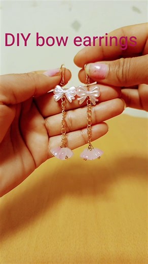 DIY bow earrings for girls| handmade jewellery #diy #earrings #shorts