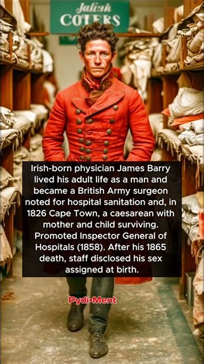 Irish-born physician James Barry lived his adult life as a man and became a British Army surgeo