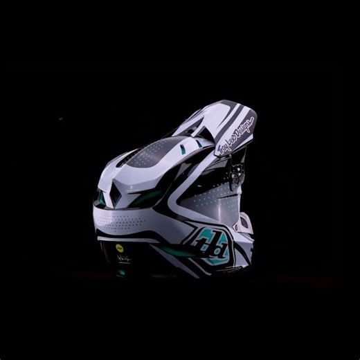 TROY LEE DESIGNS D4 Polyacrylite MIPS Helmet The Line Charcoal / white, 17404700