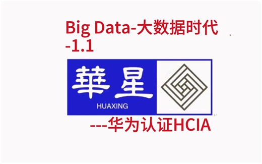 【AI系列】华为认证HCIA-大数据-大数据时代-1.1-20230612