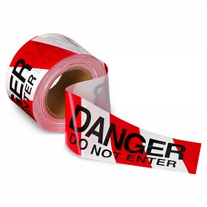 [Hot Item] Custom Printing Logo Red and White Danger Warning Barrier Tape