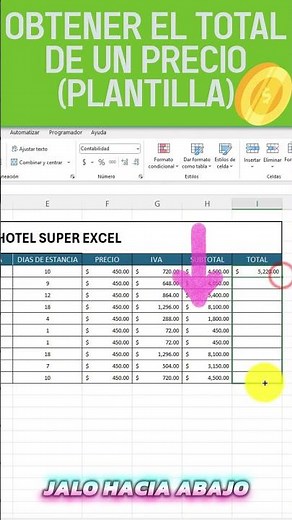 💰Cómo obtener el TOTAL de un precio💰#superexcel #excel #entrevista #empleo #total #follow #reel