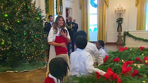 3M views · 8.1K reactions | “Are you the First Lady!?” a boy asked as he embraced Melania Trump during the White House Christmas event. “She seriously looks like an angel,” another child said. The First Lady unveiled Christmas decorations at the White House. Via NBC Nightly News with Lester Holt | NBC News | Facebook
