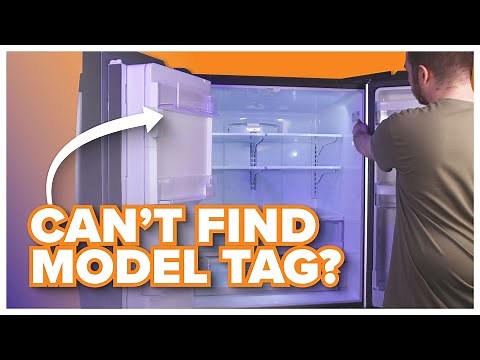 How to locate & read the model and serial number tag on a GE French Door Refrigerator