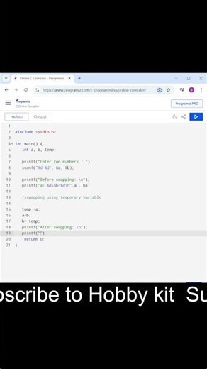 C Program to Swap Two Numbers using temp – Easiest Trick! 🤯