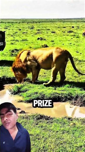 Lion Steals Zebra Kill from Hyenas! 🦁🔥 #wildlife #animals #shorts #viralvideo
