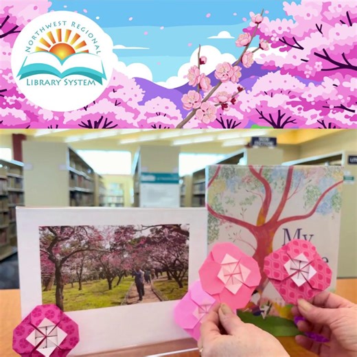 Learn how to fold an origami flower with Kat on Upcycled Origami! 🌹 YouTube full video tutorial: https://youtu.be/ELvEiMX9lKo | Bay County Public Library