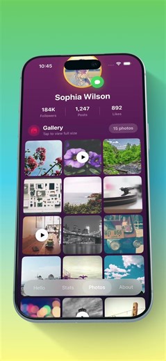 💎 Modern SwiftUI Profile UI with Glass Effect #iosdevelopment #appdevelopment #swift #swiftui