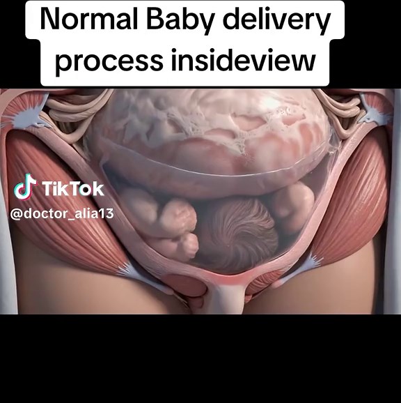 Normal Baby delivery process insideview#process #human #anatomy #foryoupage #delivery