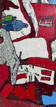 "Red Silence" | The Visual DNA of Uzbekistan #artprocess #contemporaryart #impastopainting