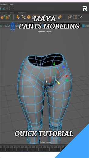 Quick Tutorial: Garments modeling #shorts #3dmodeling #mayashorts #3dart
