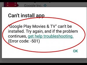 How to fix Can't install app|Error code 501 in Google play store