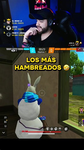 Los más Hambreados… pero queda a vivo el @CONEJO MALO 🐇 🤣🤣 #freefire #luxifer