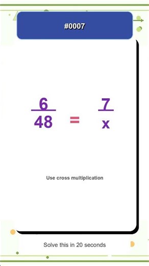 Can You Solve This Proportion? #0007