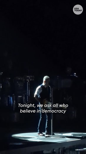 "Corrupt, incompetent, and treasonous" is how Bruce Springsteen described the Trump administration at a recent E Street Band show in the U.K. | USA TODAY