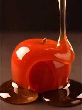 Quickly! ✨🎧 Headphones on, honey dripping on glass apple🍎 #satisfying