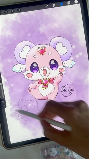 Pochitan Speed drawing ✍️ Meitantei Star detective Precure! Magical girl fairy ❤️ Anime fan-art