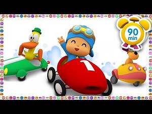 A Great Car Race (Learn the Colors & Vehicles) Colorful Cars 90 min Full Episodes VIDEOS & CARTOONS