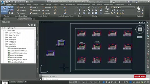 How to Bind Drafting Elements to Section Views and Move Section Views to a Section View in civil 3d 