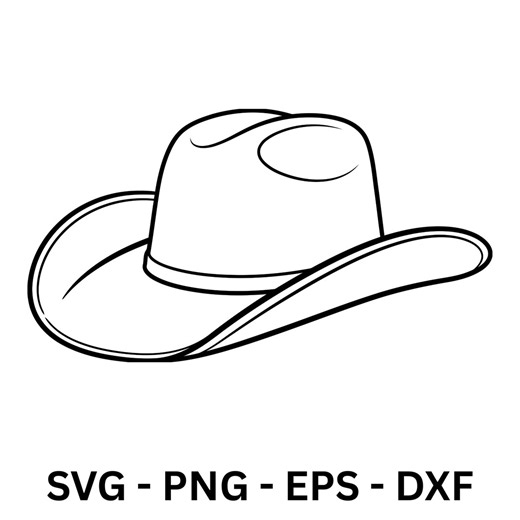 Cowboy Hat Svg, Cowboy Hat Silhouette, Files for Cricut, Cowboy Hat Cricut, Cowboy Hat Vector, Instant Download, Cowboy Hat Clipart, - Etsy