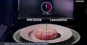The Quick Defrost function defrosts food rapidly and evenly. 5 pre-set defrosting times have been calculated for 5 common food types, so it takes much less time to prepare ingredients, giving you more time to work your magic. https://www.samsung.com/africa_en/cooking-appliances/microwave-oven-solo-ms23k3513ak/ | Samsung | Facebook