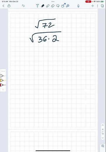 Simplify the square root of a number