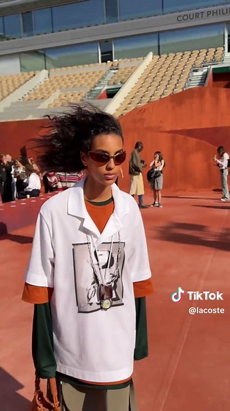 Stop scrolling for a second 🐊​ Spring-Summer 2027 Runway Show​ Rewriting the codes of the court under the creative direction of Pelagia Kolotouros​ #LacosteSS27 #FashionTikTok #rolandgarros
