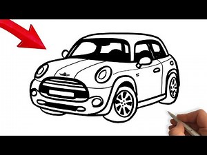 How To Draw A MINI Cooper - Step by Step - How to draw a car easy
