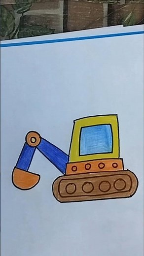 Jcb Excavator Drawing Easy for kids #shorts #trending #viral #art #drawing #jcbexcavator #excavator