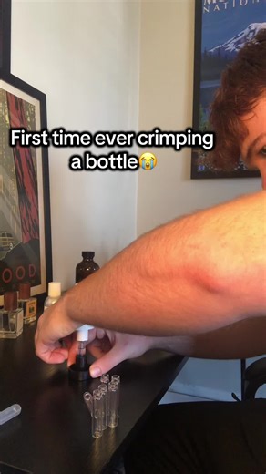 First time is always a struggle 😭 #perfumery #crimpingtool