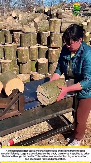Smart Log Splitter System Handles Heavy Wood With Ease