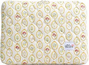 JQWSVE Puffy Laptop Case - 11-15 inch, Quilted Padded, Cute Coquette Floral Design