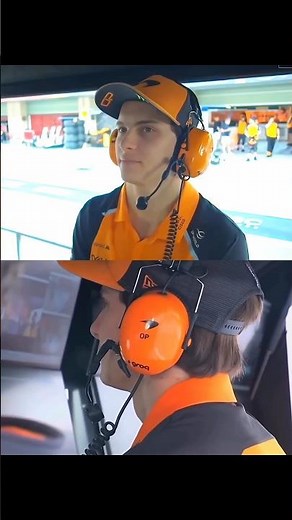 Oscar Piastri yawning during FP1 in Abu Dhabi GP lol