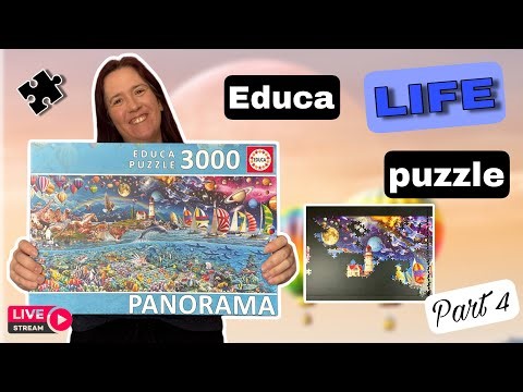 Building a 3000 piece Educa puzzle - LIfe! Livestream, part 4