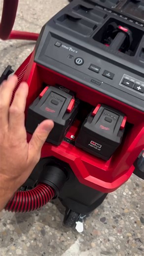 Highest Sustained Air Flow. M18 FUEL™ 9 Gallon Dual Battery Dust Extractor w/ PACKOUT™ Compatibility and VACLINK™. #MilwaukeeTool #NothingButHeavyDuty Video Credit: @tools_at_work. Link in Bio.