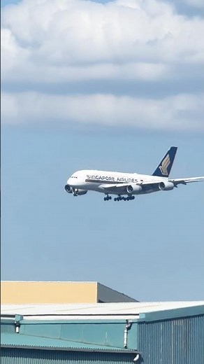 The airbus a380 about to land at London Heathrow Airport #airplane #a380 #widebody #planespotting